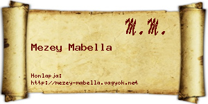 Mezey Mabella névjegykártya